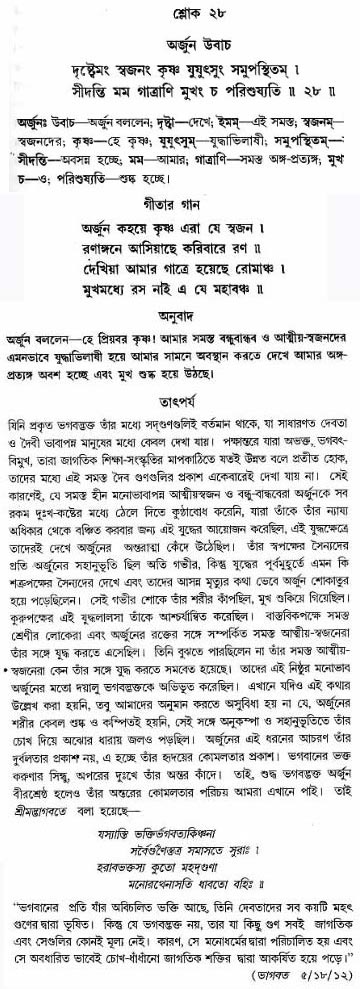 গীতা তাৎপর্য/অঃ১-শ্লোক-২৮