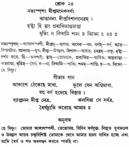 গীতা তাৎপর্য/অধ্যায়ঃ১১-শ্লোক-২৪