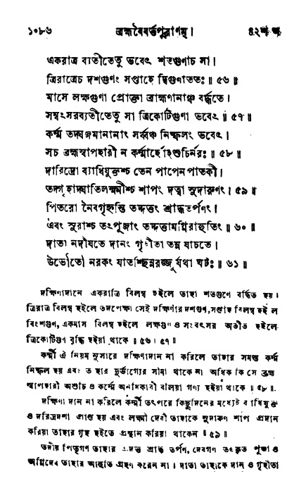 ব্রহ্মবৈবর্ত্তপুরাণ পৃষ্ঠা নং-১০৮৬