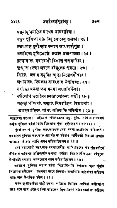 ব্রহ্মবৈবর্ত্তপুরাণ পৃষ্ঠা নং-১১২৪