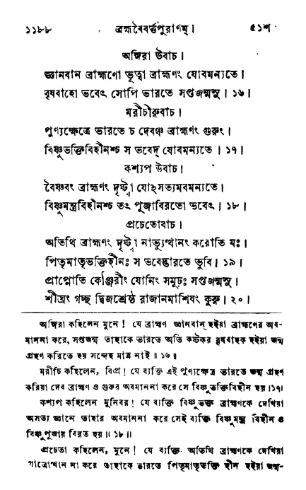 ব্রহ্মবৈবর্ত্তপুরাণ পৃষ্ঠা নং-১১৮৮