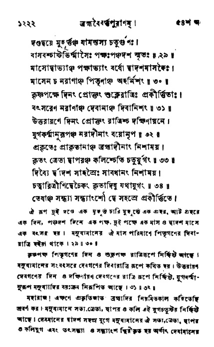 ব্রহ্মবৈবর্ত্তপুরাণ পৃষ্ঠা নং-১২২২