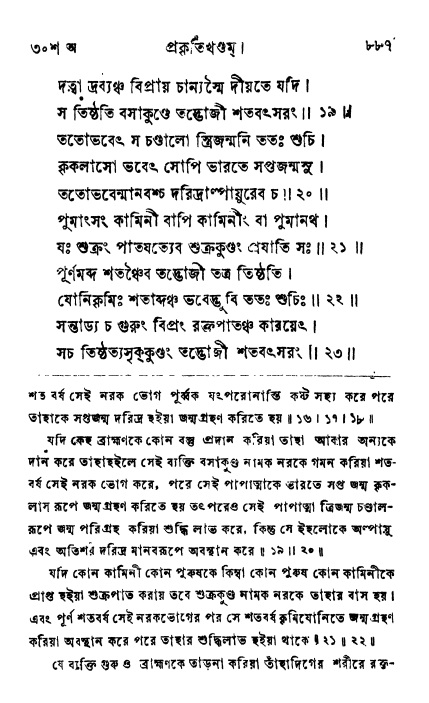 ব্রহ্মবৈবর্ত্তপুরাণ পৃষ্ঠা নং-৮৮৭
