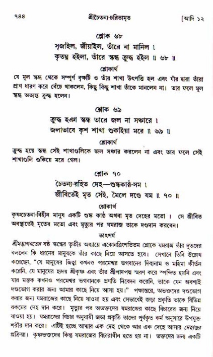 শ্রীচৈতন্য চরিতামৃত, আদিলীলা-  পৃষ্ঠা নং-৭৪৪