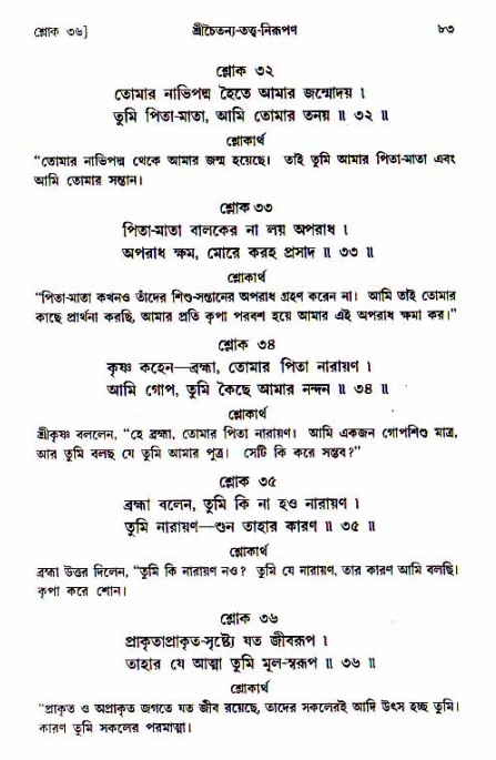  শ্রীচৈতন্য চরিতামৃত, আদিলীলা-  পৃষ্ঠা নং-৮৩ 