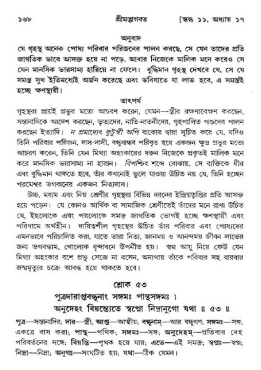  শ্রীমদ্ভাগবত, ১১শ স্কন্ধ- ২য় ভাগ, পৃষ্ঠা নং-১৬৮ 