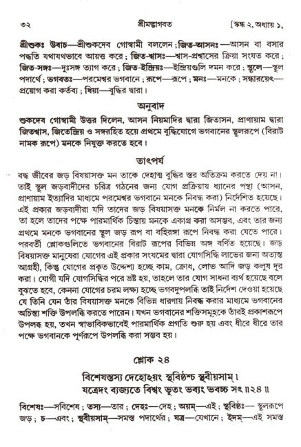  শ্রীমদ্ভাগবত, ২য় স্কন্ধ-পৃষ্ঠা নং- ৩২ 