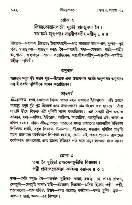  শ্রীমদ্ভাগবত, ৩য় স্কন্ধ-২য় ভাগ পৃষ্ঠা নং- ১২২ 