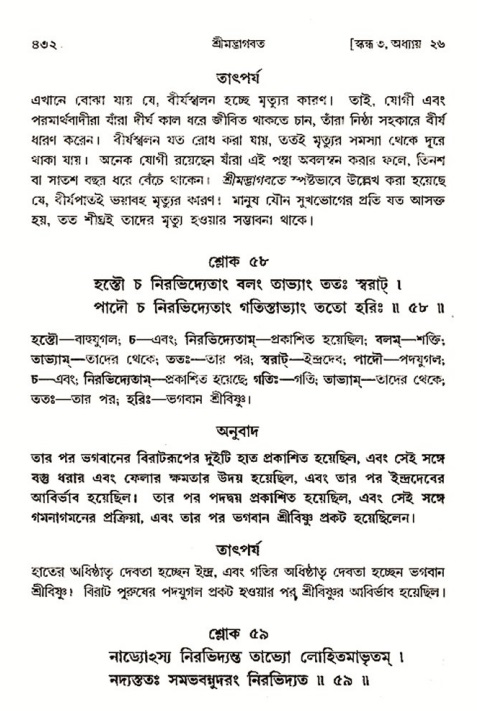 শ্রীমদ্ভাগবত, ৩য় স্কন্ধ- ২য় ভাগ-পৃষ্ঠা নং- ৪৩২