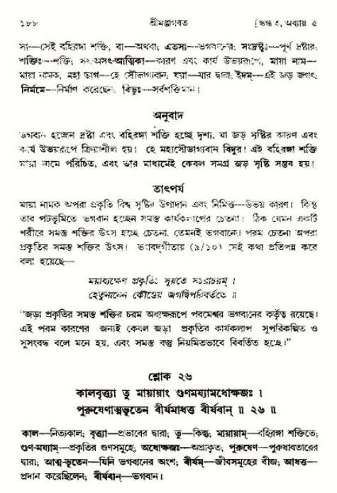  শ্রীমদ্ভাগবত, ৩য় স্কন্ধ-পৃষ্ঠা নং- ১৮৮ 