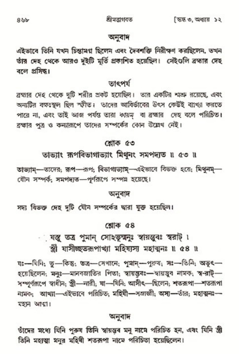শ্রীমদ্ভাগবত, ৩য় স্কন্ধ ১ম ভাগ-পৃষ্ঠা নং- ৪৬৮