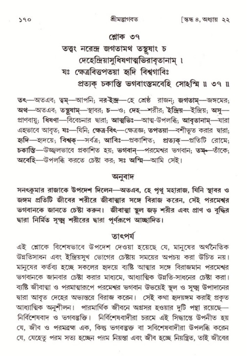  শ্রীমদ্ভাগবত, ৪র্থ স্কন্ধ- ২য় ভাগ, পৃষ্ঠা নং- ১৭০ 