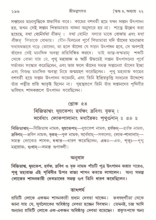  শ্রীমদ্ভাগবত, ৪র্থ স্কন্ধ- ২য় ভাগ, পৃষ্ঠা নং- ১৯৬ 