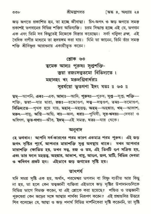 শ্রীমদ্ভাগবত, ৪র্থ স্কন্ধ- ২য় ভাগ, পৃষ্ঠা নং- ৩৩৮