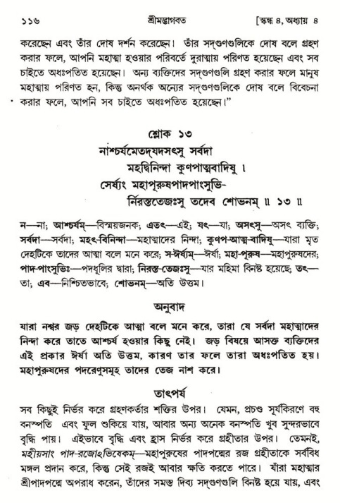  শ্রীমদ্ভাগবত, ৪র্থ স্কন্ধ- ১ম ভাগ, পৃষ্ঠা নং- ১১৬ 