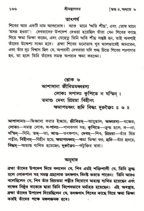  শ্রীমদ্ভাগবত, ৪র্থ স্কন্ধ- ১ম ভাগ, পৃষ্ঠা নং- ১৬৬ 