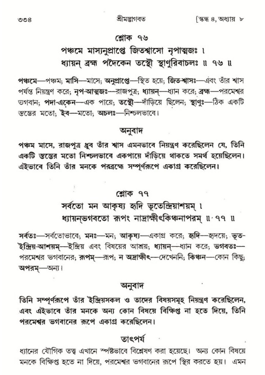 শ্রীমদ্ভাগবত, ৪র্থ স্কন্ধ- ১ম ভাগ, পৃষ্ঠা নং- ৩৩৪