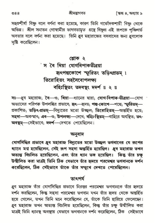 শ্রীমদ্ভাগবত, ৪র্থ স্কন্ধ- ১ম ভাগ, পৃষ্ঠা নং- ৩৪৪