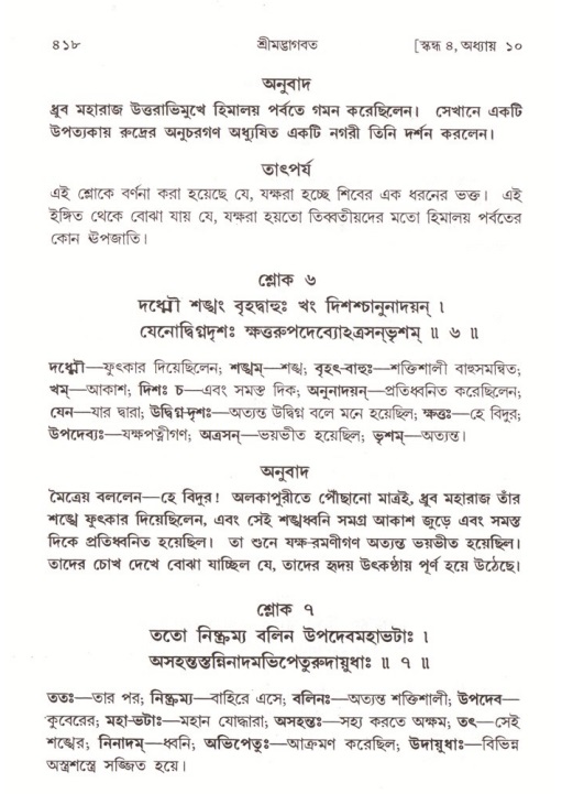 শ্রীমদ্ভাগবত, ৪র্থ স্কন্ধ- ১ম ভাগ, পৃষ্ঠা নং- ৪১৮