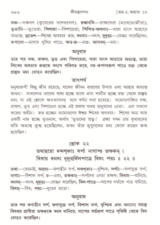 শ্রীমদ্ভাগবত, ৪র্থ স্কন্ধ- ১ম ভাগ, পৃষ্ঠা নং- ৬৯২