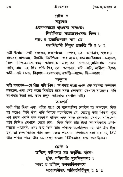  শ্রীমদ্ভাগবত, ৪র্থ স্কন্ধ- ১ম ভাগ, পৃষ্ঠা নং- ৮০ 