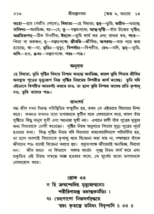 শ্রীমদ্ভাগবত, ৬ষ্ঠ  স্কন্ধ-পৃষ্ঠা নং- ৫১৬