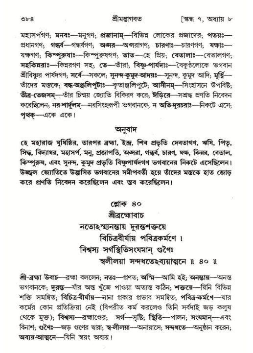 শ্রীমদ্ভাগবত, ৭ম স্কন্ধ-পৃষ্ঠা নং- ৩৮৪