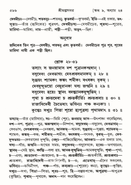 শ্রীমদ্ভাগবত, ৯ম স্কন্ধ-পৃষ্ঠা নং- ৫৯৬